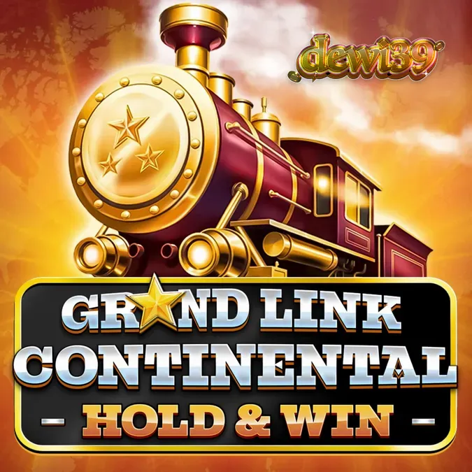Tampilan visual slot Grand Link Continental: Hold & Win dengan tema kereta api mewah.